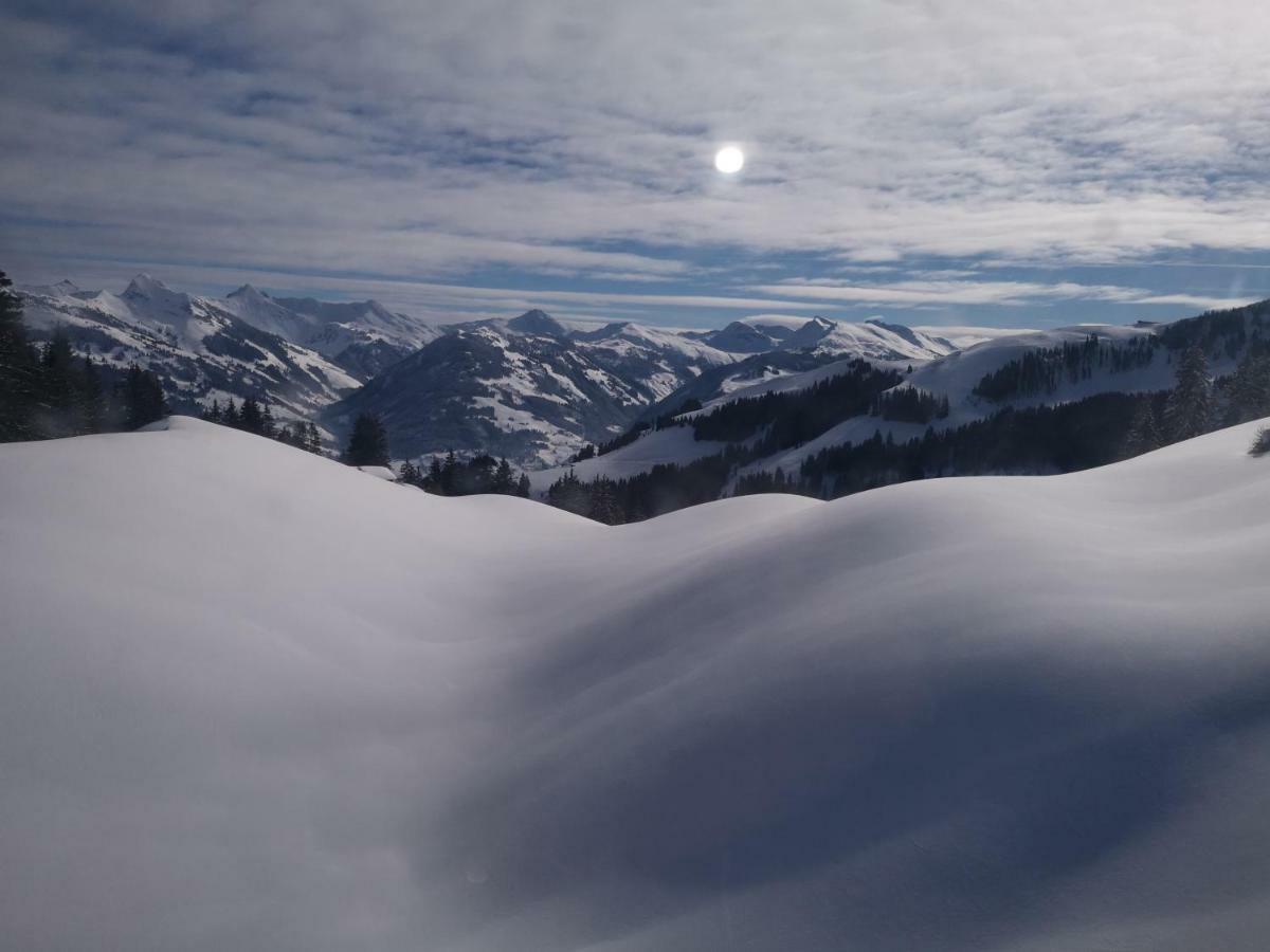 Hocheckhuette On Top Of The Kitzbuehel Hahnenkamm Mountain Buitenkant foto